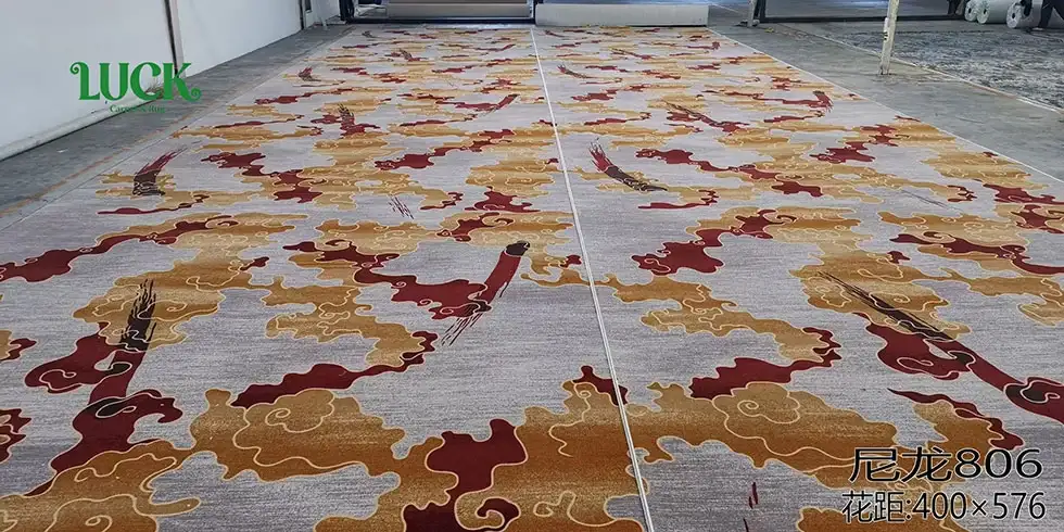 Nylon Printed Wall To Wall Carpet For Lobby